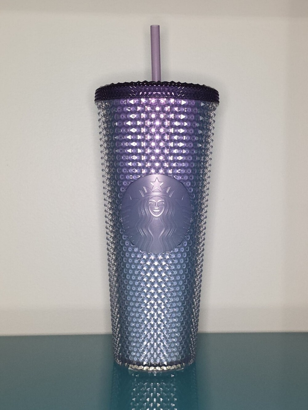 HTF RETIRED Starbucks Purple to Blue Studded Iridescent Tumbler
